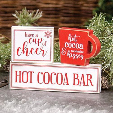 3 Set Hot Cocoa Bar Blocks - The Fox Decor